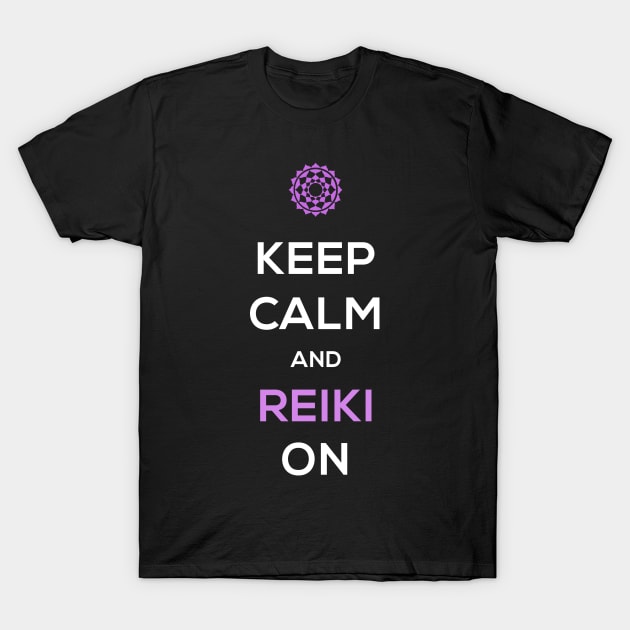 Keep Calm | Funny Chakra Qi Reiki Graphic T-Shirt by MeatMan